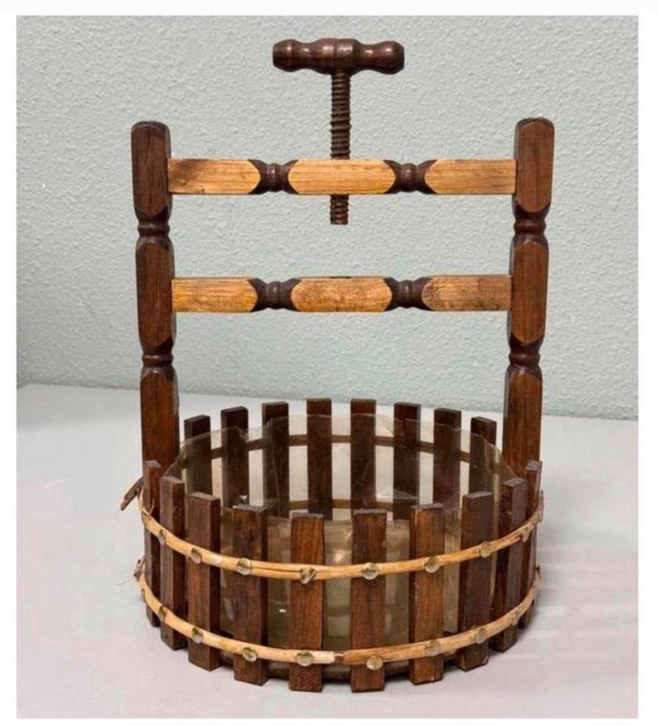 Antique panier à vœux en bois vintage 1950 Casse-noisettes, Enlèvement ou Envoi