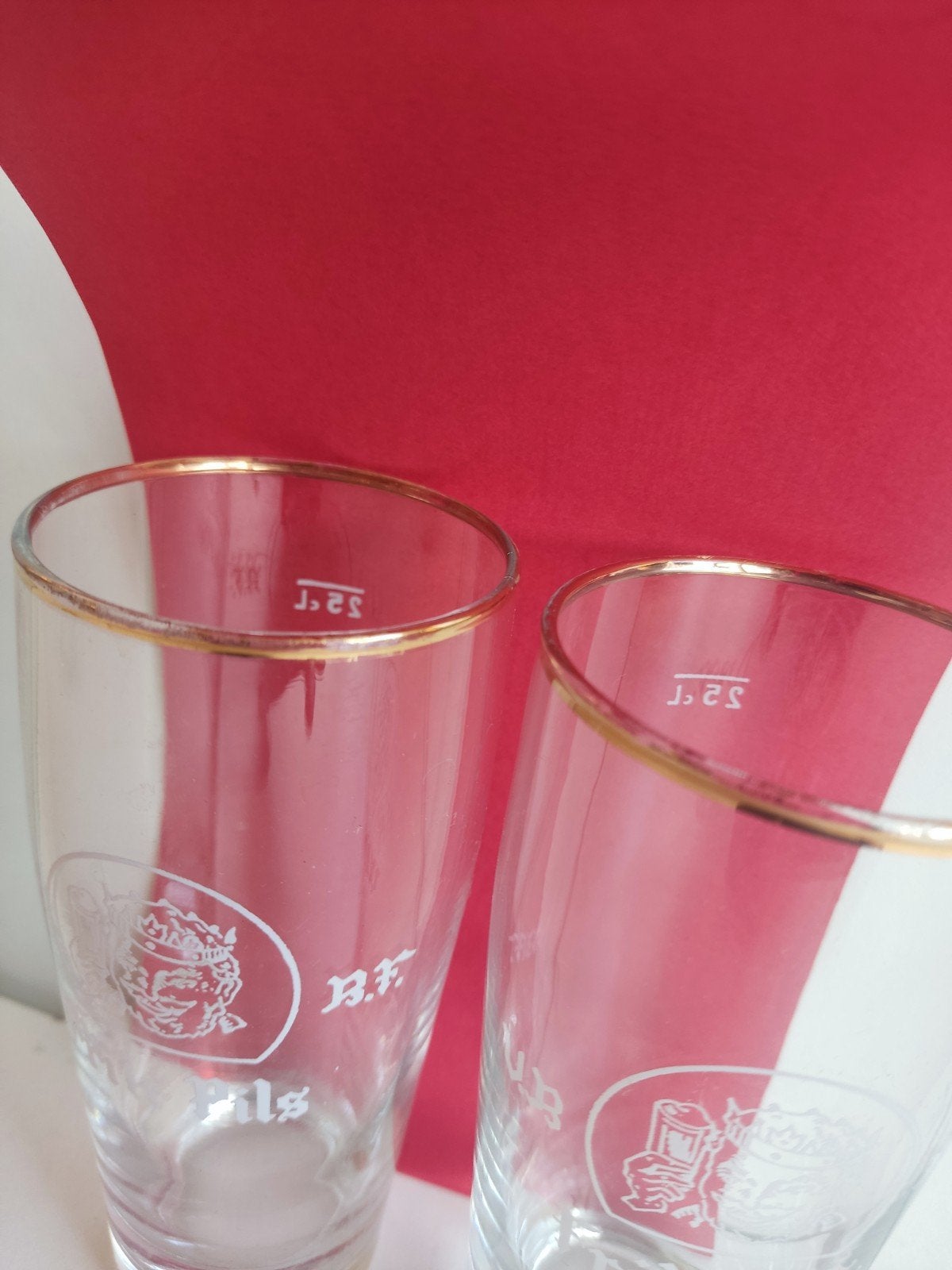 Verres à bière Frik 2 pièces (bleu), Enlèvement, Comme neuf, Verre à bière