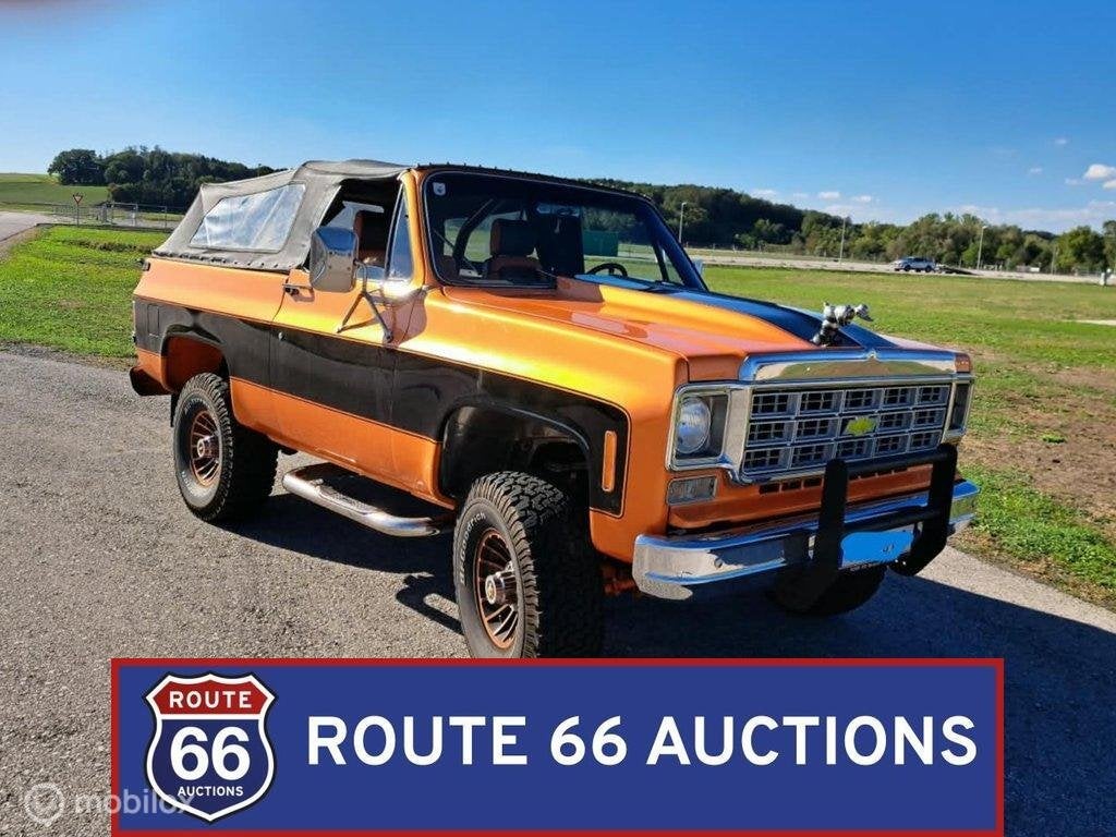 Chevrolet Blazer K5 Cheyenne | 1977 | Route 66 Auctions, Autos, Achat, Entreprise, Chevrolet, Boîte manuelle
