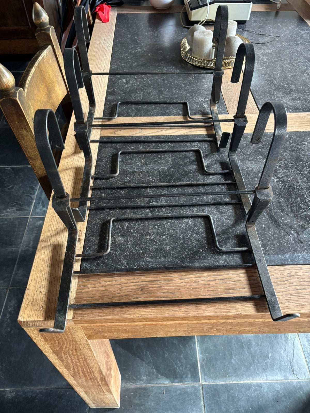 3 metalen plantenbakken voor het balkon, Tuin en Terras, Bloembakken en Plantenbakken, Ophalen of Verzenden, Zo goed als nieuw