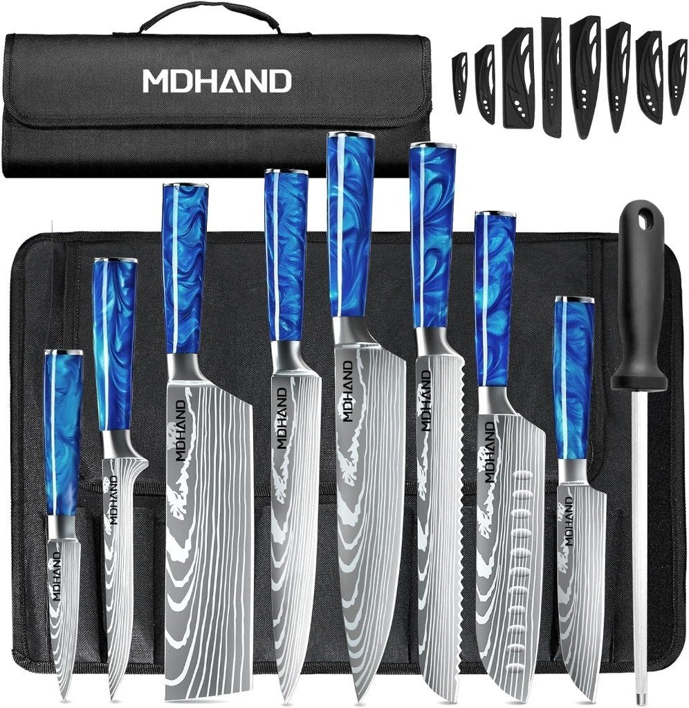 MDHAND Set de 8 couteaux de cuisine professionnels, Enlèvement, Neuf, Autres matériaux, Ensemble de couverts