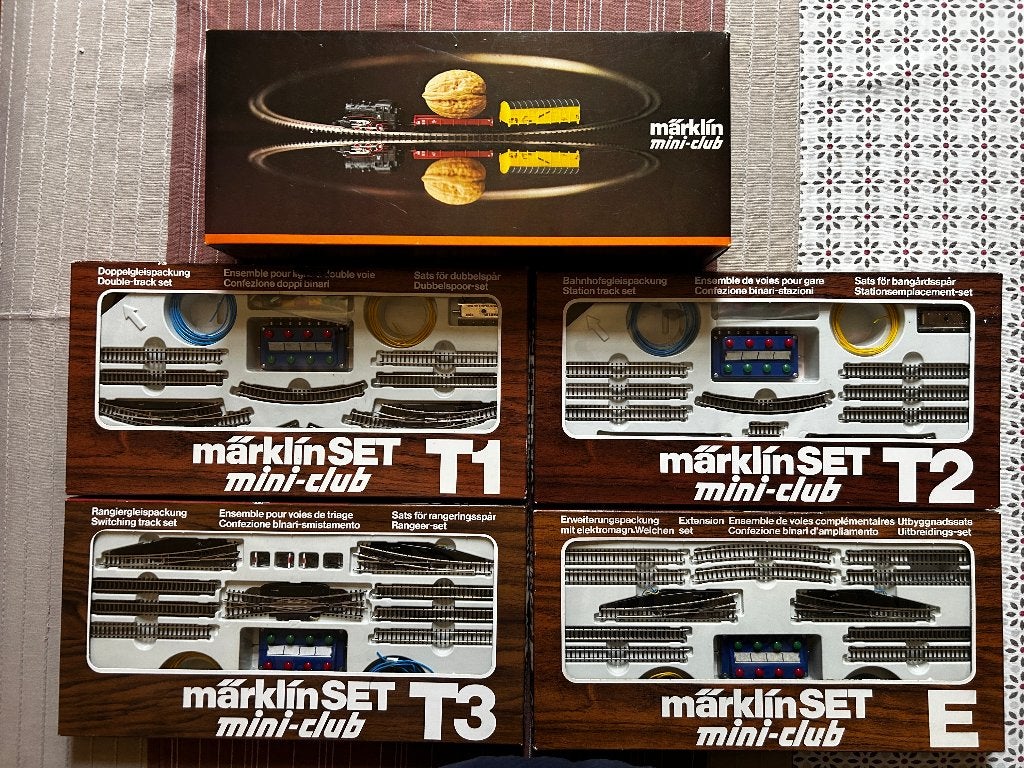 Marklin Mini Club 8909 S + 4 sets extra en état d'origine, Enlèvement ou Envoi, Comme neuf, Set de Trains, Märklin