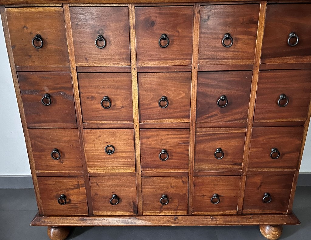 Vintage ladekast/apothekerskast in mahoniehout, Ophalen