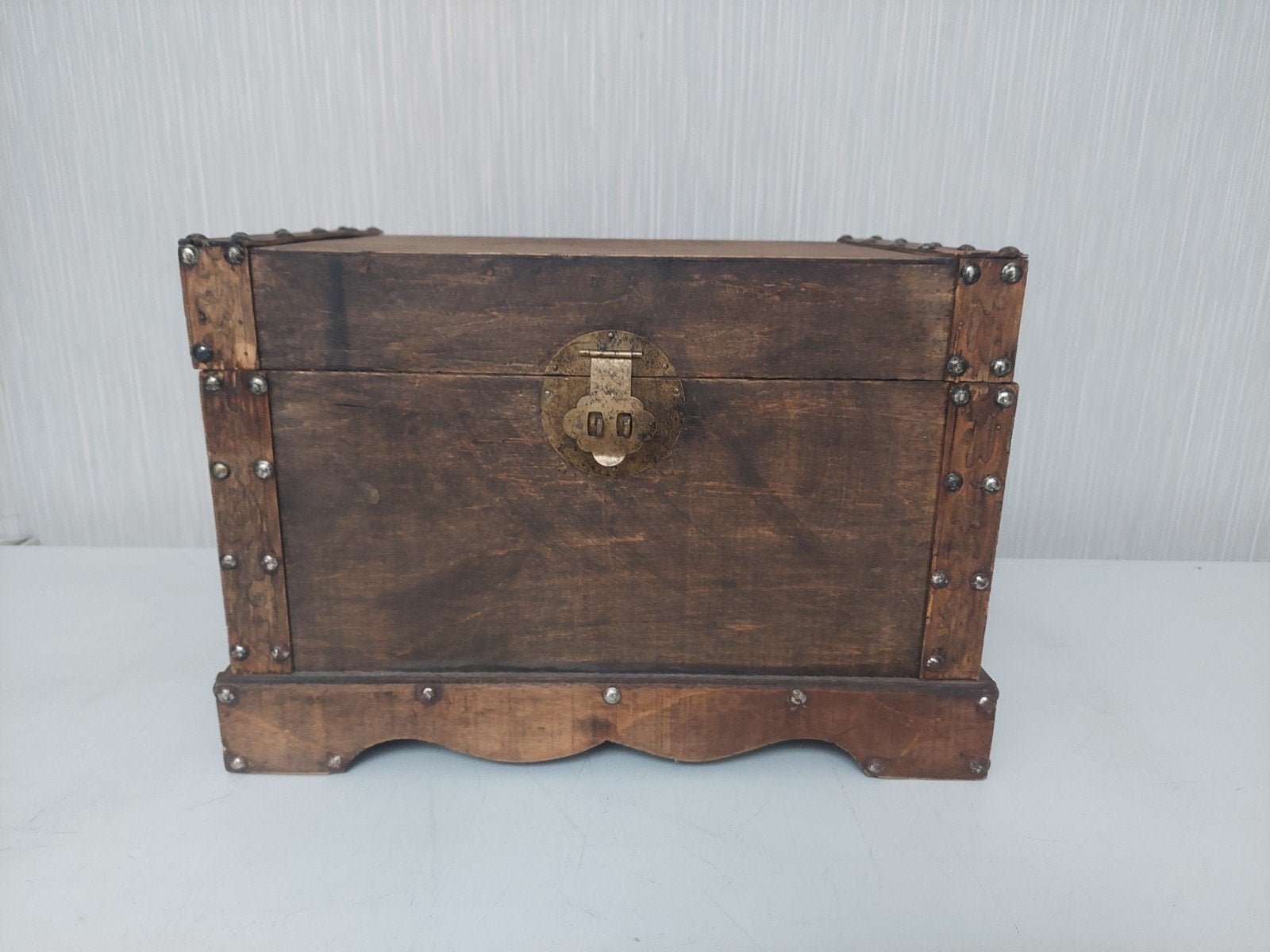 mooi oud houten kistje, Huis en Inrichting, Minder dan 50 cm, Gebruikt, Eikenhout, Minder dan 50 cm