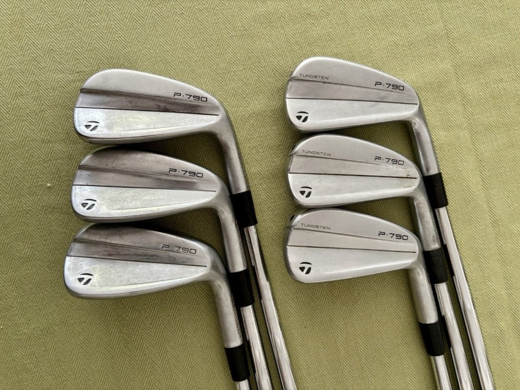 TaylorMade P790 2023-ijzers 5-P wedge DG 105 S300 Stiff, Ophalen of Verzenden, Gebruikt, Tas
