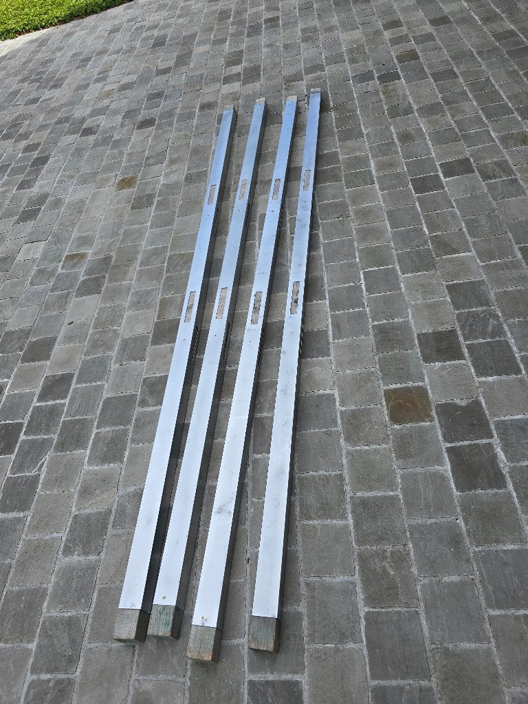 Metselprofiel alu+hout 3m, Ophalen, Gebruikt