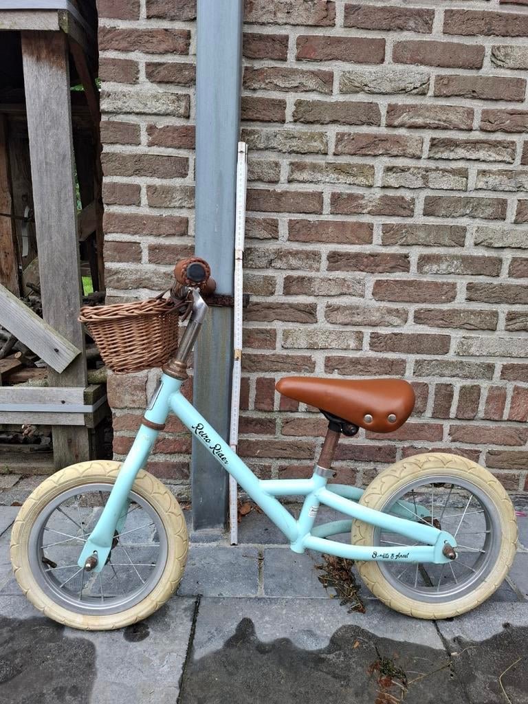 Bandits & Angels loopfiets Retro Rider 12 inch rieten mandje, Fietsen en Brommers, Ophalen, Gebruikt, Minder dan 16 inch, Angels & Bandits