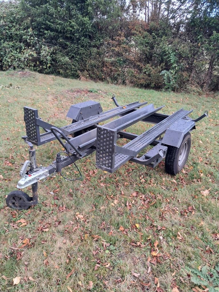 Aanhangwagen 3 brommers/moto of quad, Autos : Divers, Remorques, Enlèvement