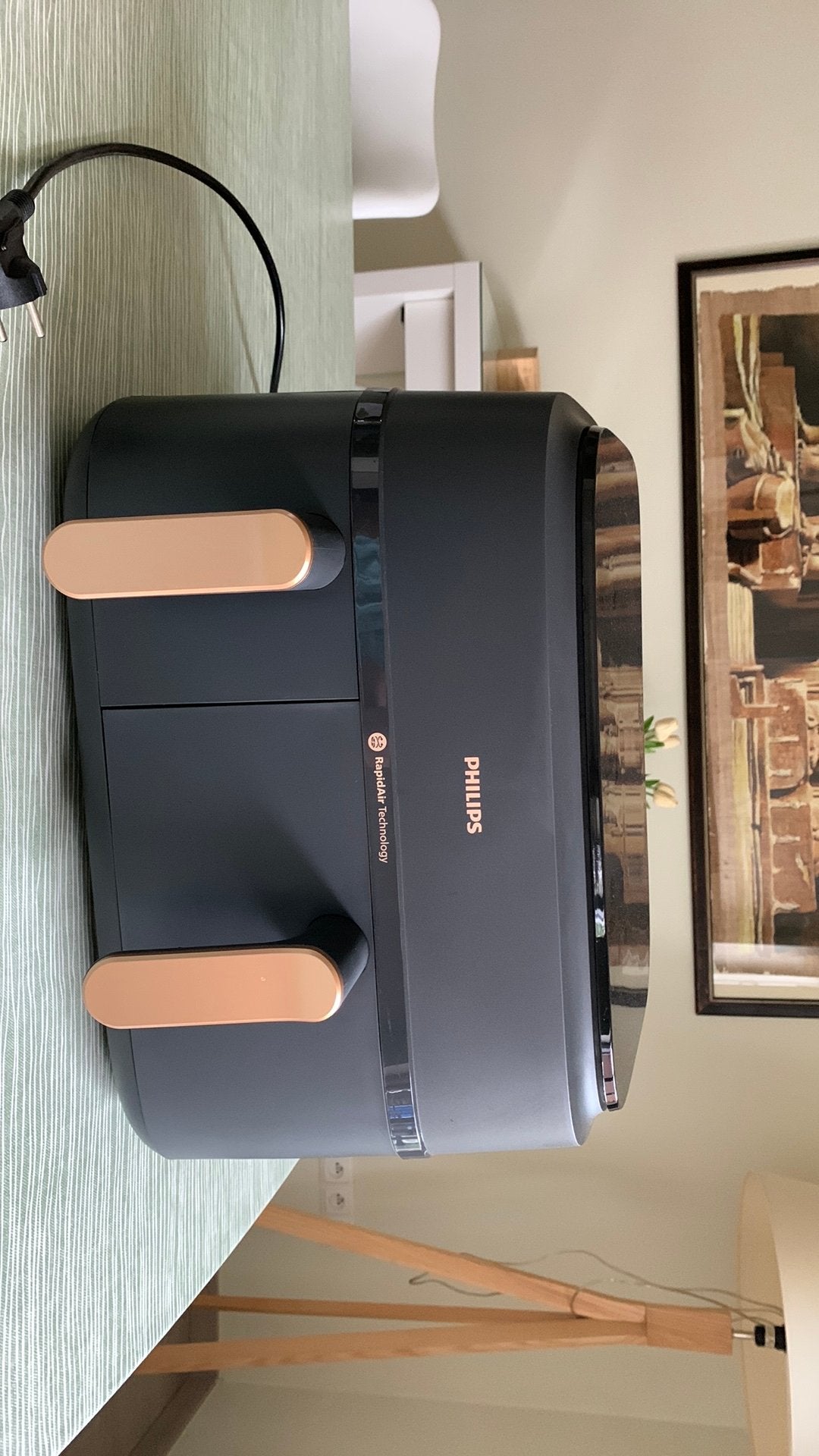 Philips airfryer met klein en grote mand, Ophalen, Zo goed als nieuw, Airfryer
