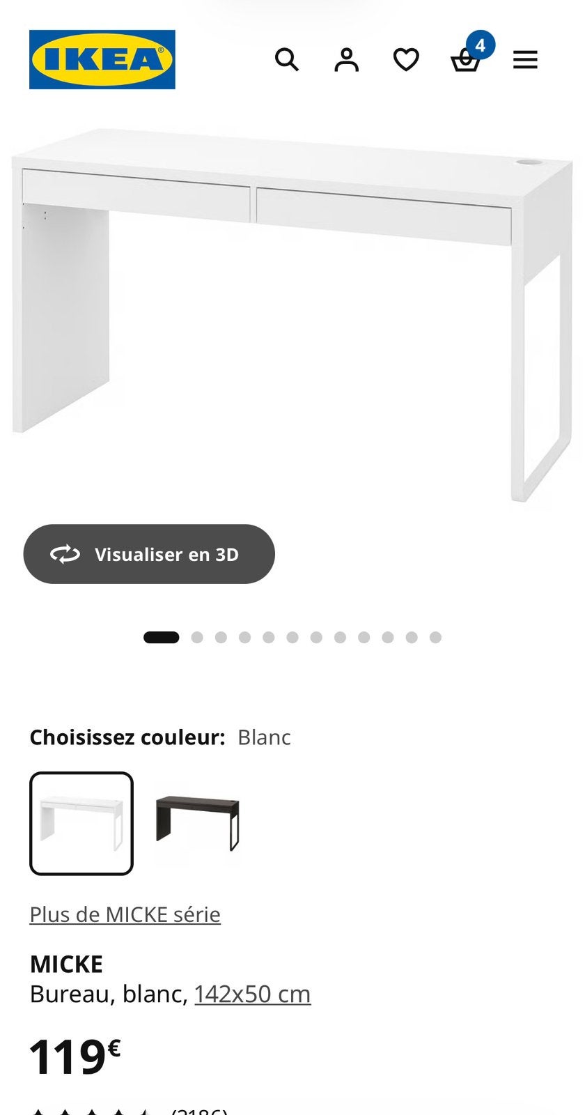Bureau Ikea, Maison & Meubles, Enlèvement, IKEA