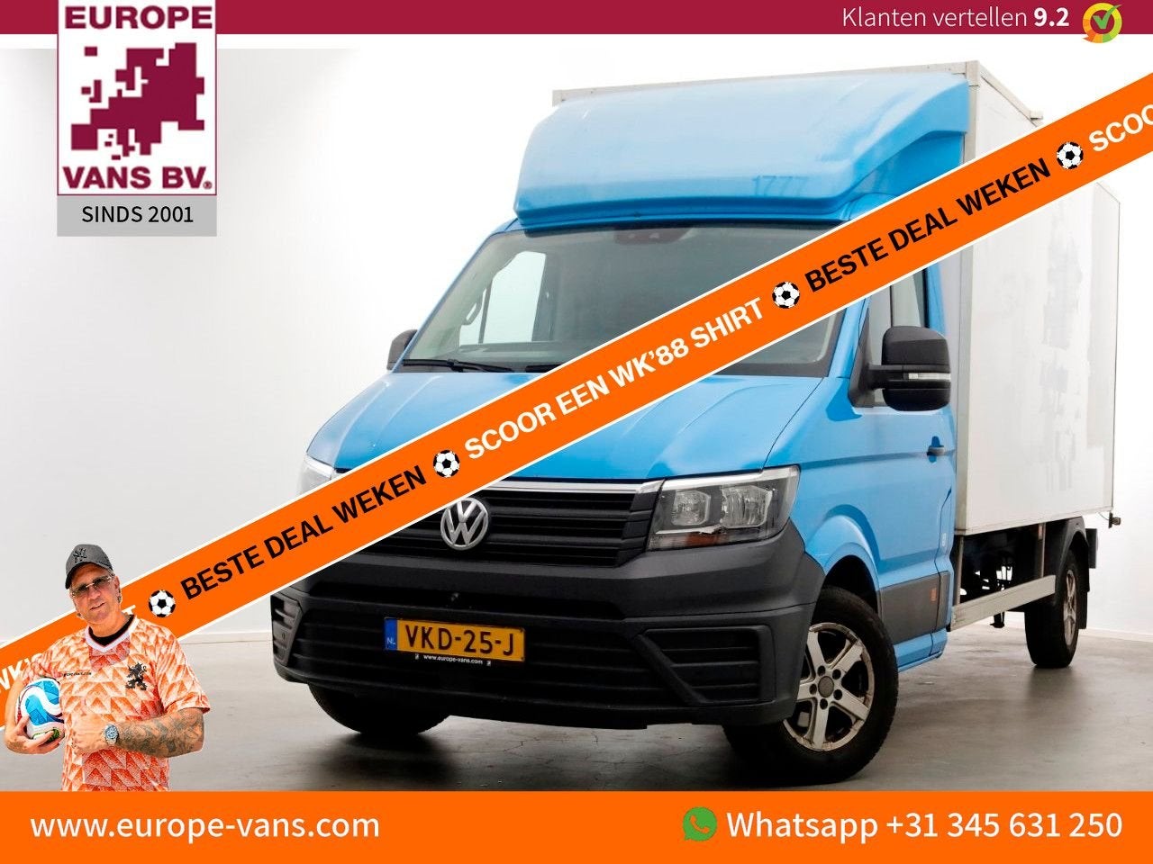 Volkswagen Crafter 35 2.0 TDI E6 Bakwagen met achterdeuren 2, Autos, Camionnettes & Utilitaires, Entreprise, ABS, Verrouillage central