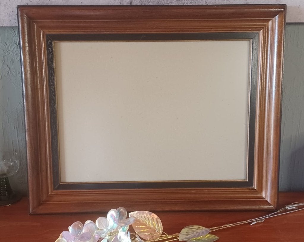 Klassieke houten lijst goud/zwarte bies - 51.5 x 41.5 cm, Bruin, 51 cm, Ophalen of Verzenden, Fotolijst