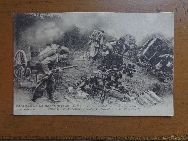 Pk Militaria, Bataille de la Marne, Furieux combat, Verzamelen, Ophalen of Verzenden, Ongelopen, Politiek en Historie