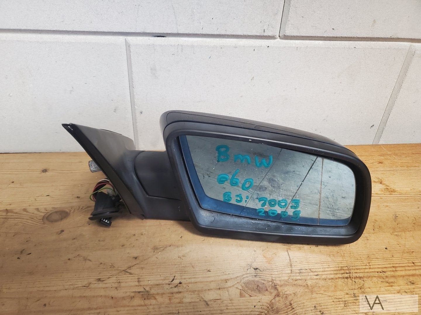 BMW 5 serie E60 E61 2003 - 2008 spiegel rechts glaasje kapot, -, Utilisé, -, Enlèvement ou Envoi