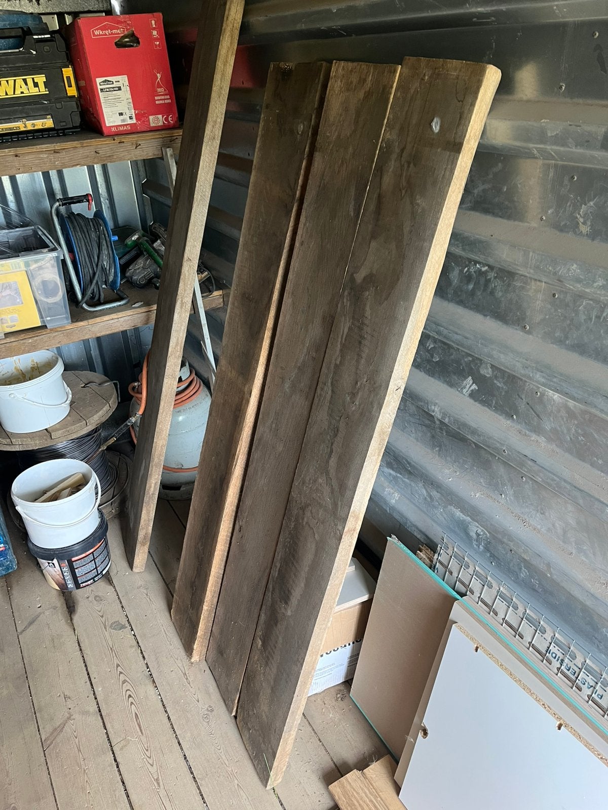 eiken balken massief, Doe-het-zelf en Bouw, Hout en Planken, Ophalen, Zo goed als nieuw, Eiken
