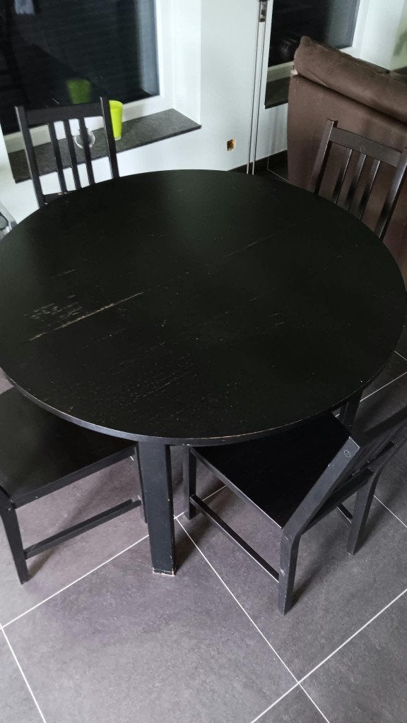 tafel en stoelen, Huis en Inrichting, Ophalen, Rond