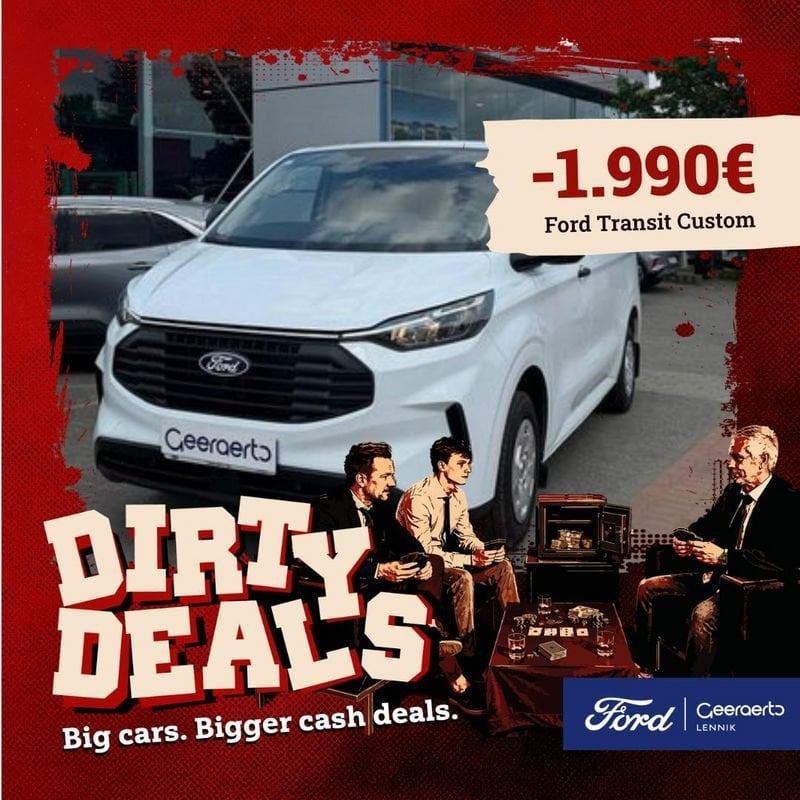 Ford Transit Custom, Auto's, Voorwielaandrijving, Stof, Gebruikt, Zwart