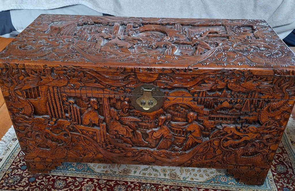 Coffre asiatique, Maison & Meubles, Enlèvement, Comme neuf