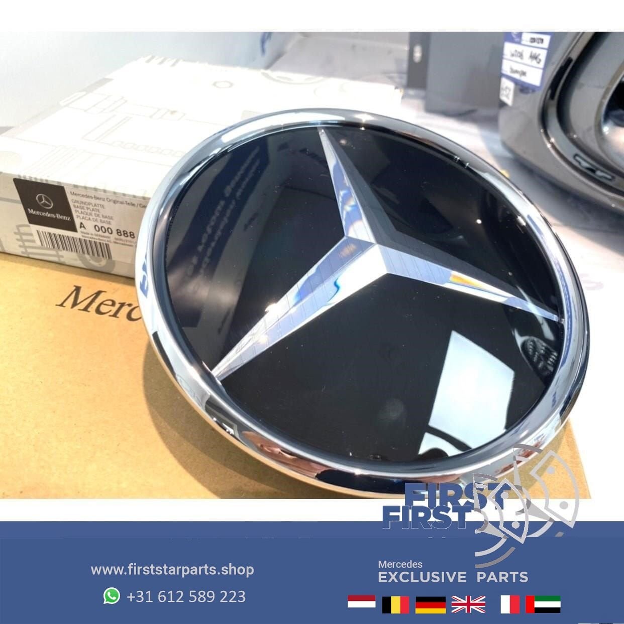 A0008880000 Mercedes AMG STER LOGO GLAS W176 W205 W117 W213, Utilisé, -, -, Enlèvement ou Envoi