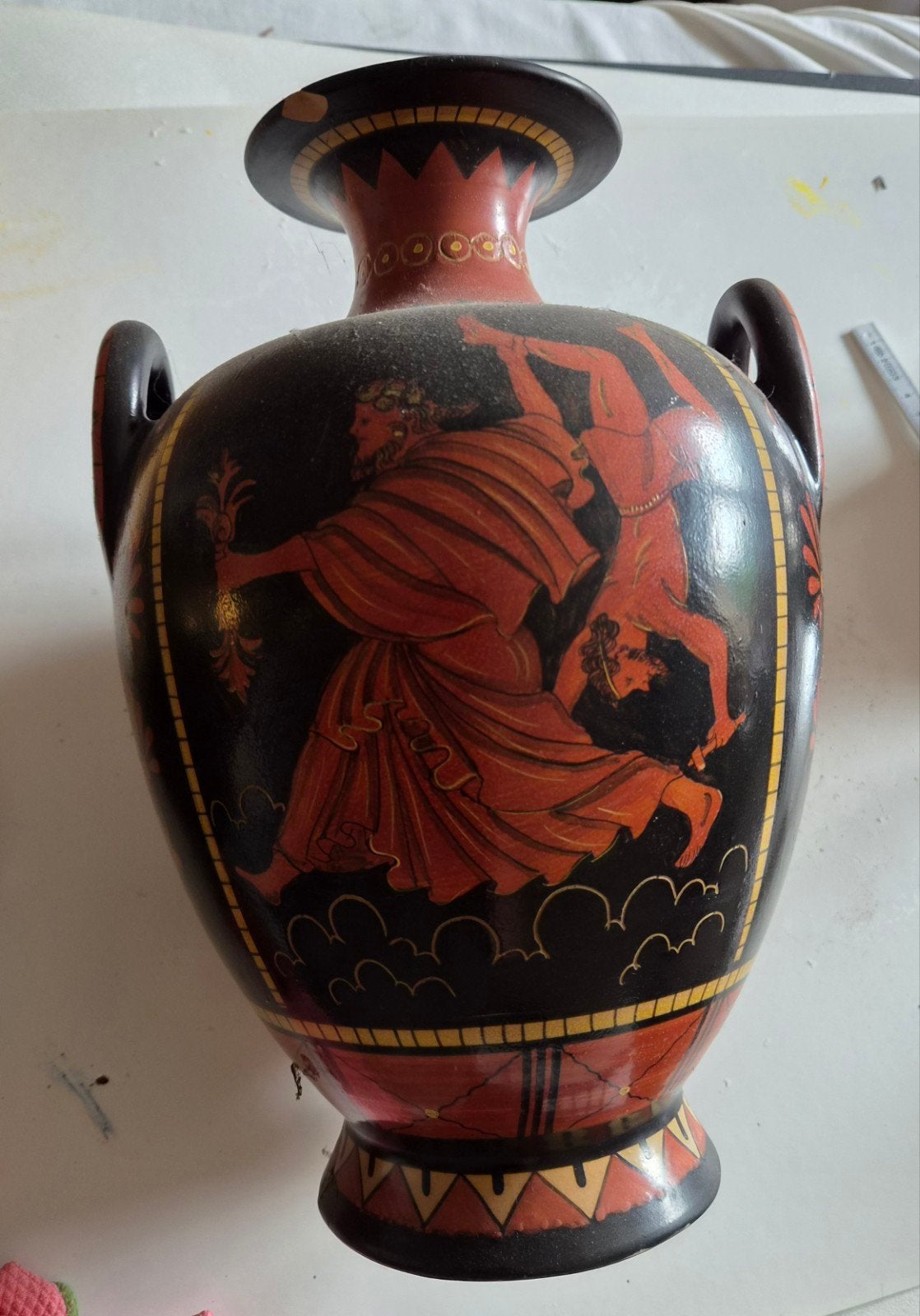 Handbeschilderde Italiaanse Amfora, Antiek en Kunst, Ophalen of Verzenden