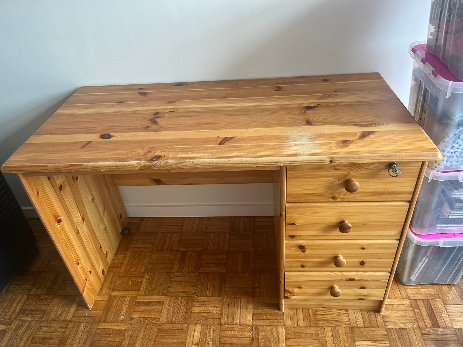Bureau enfant en pin, Maison & Meubles, Autres marques, 51 cm, 115 cm, Enlèvement