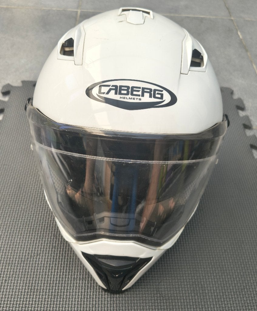 Motorhelm Caberg Stunt XS wit 53-54, Motoren, XS, Dames, Ophalen of Verzenden, Integraalhelm