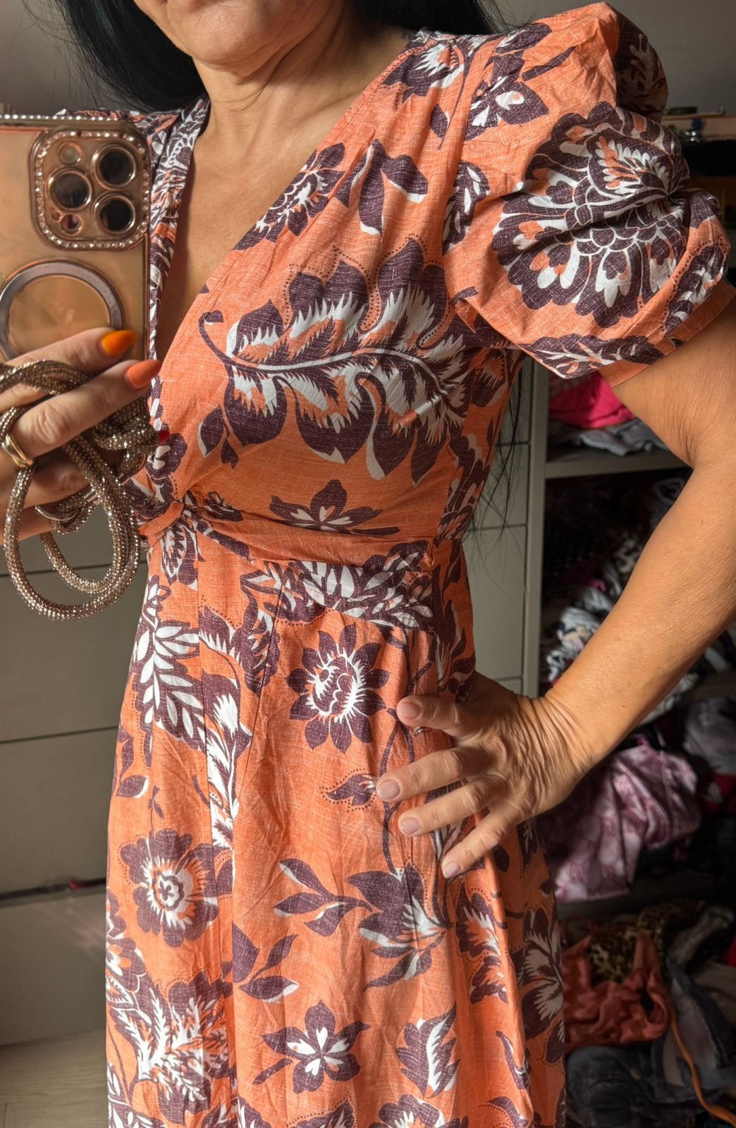 Claudie pierlot robe t34, Neuf, Enlèvement ou Envoi, Taille 34 (XS) ou plus petite, Orange