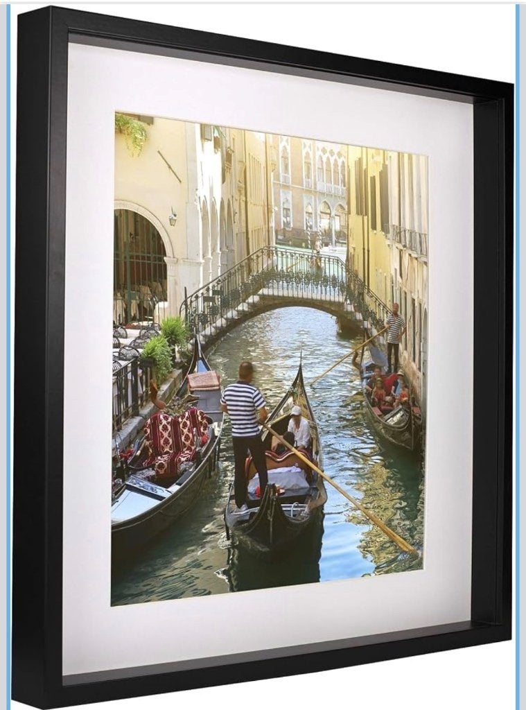 50x50cm zwarte fotolijst met houder, Ophalen, Hout, Standaard fotolijst, Zo goed als nieuw