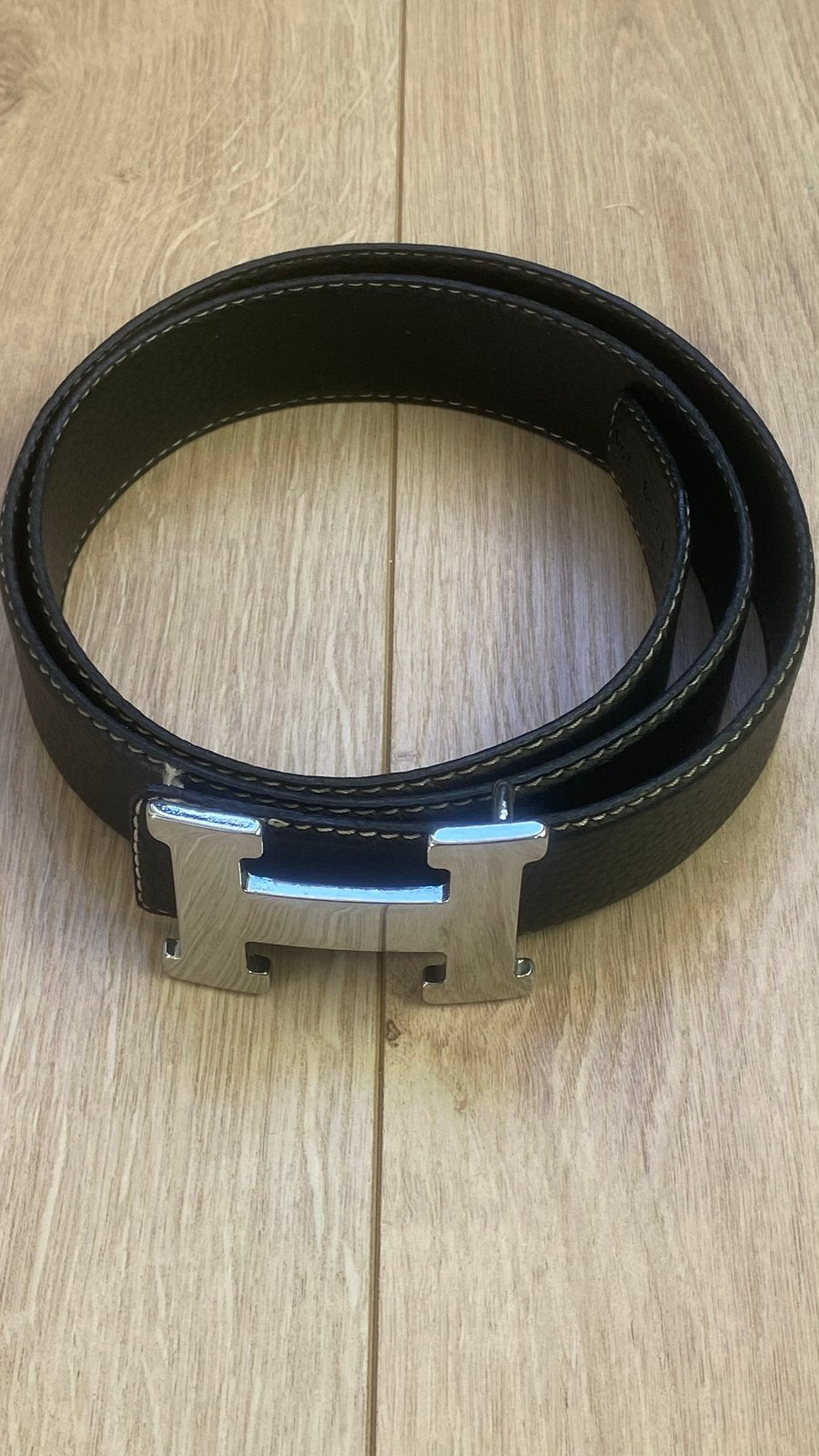 Hermès H-riem, Ophalen of Verzenden, Zo goed als nieuw, Zwart