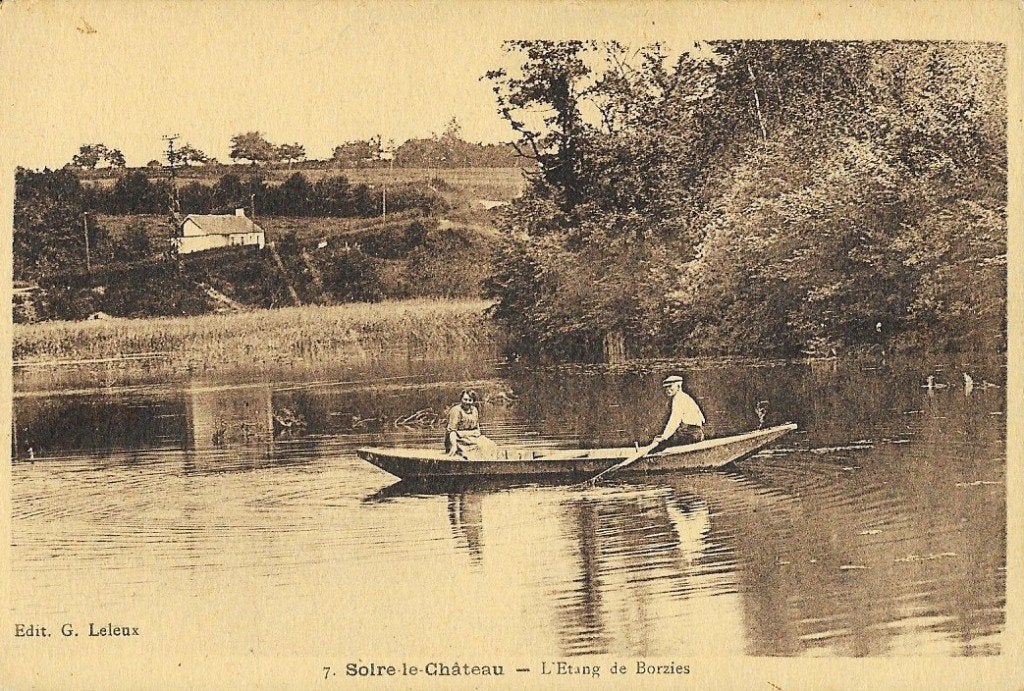 1937 - FRANCE - Solre-Le-Chateau : L'Étang de Borzies, Envoi, 1920 à 1940, Affranchie, France