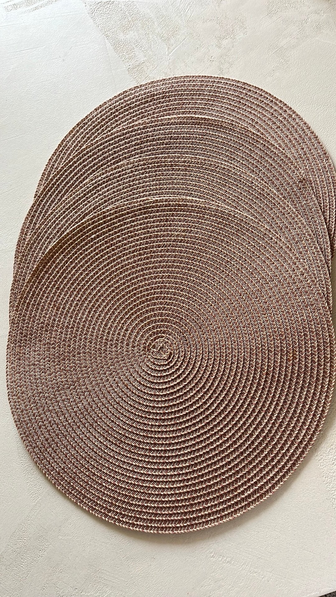 Onderzetters - 4 stuks - roze met beige motief, Ophalen, Dubbelzijdig, Plantenonderzetter, Nieuw