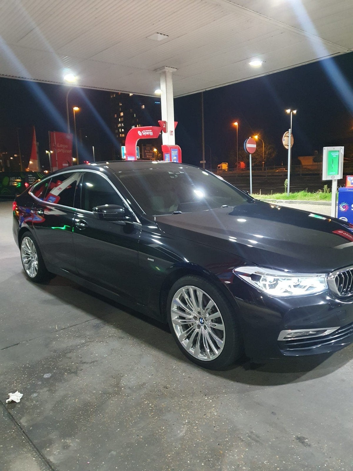 BMW 6SERIE GT LUXURYLINE, Auto's, Automaat, Zwart, Leder, Diesel