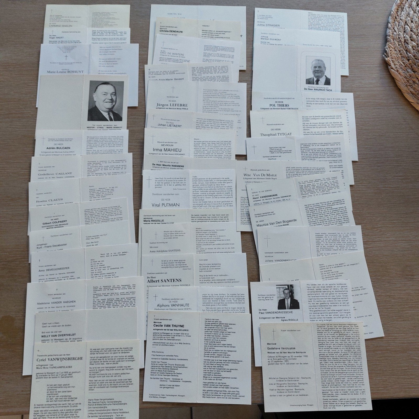 lot van 40 bidprentjes Waregem, Ophalen of Verzenden