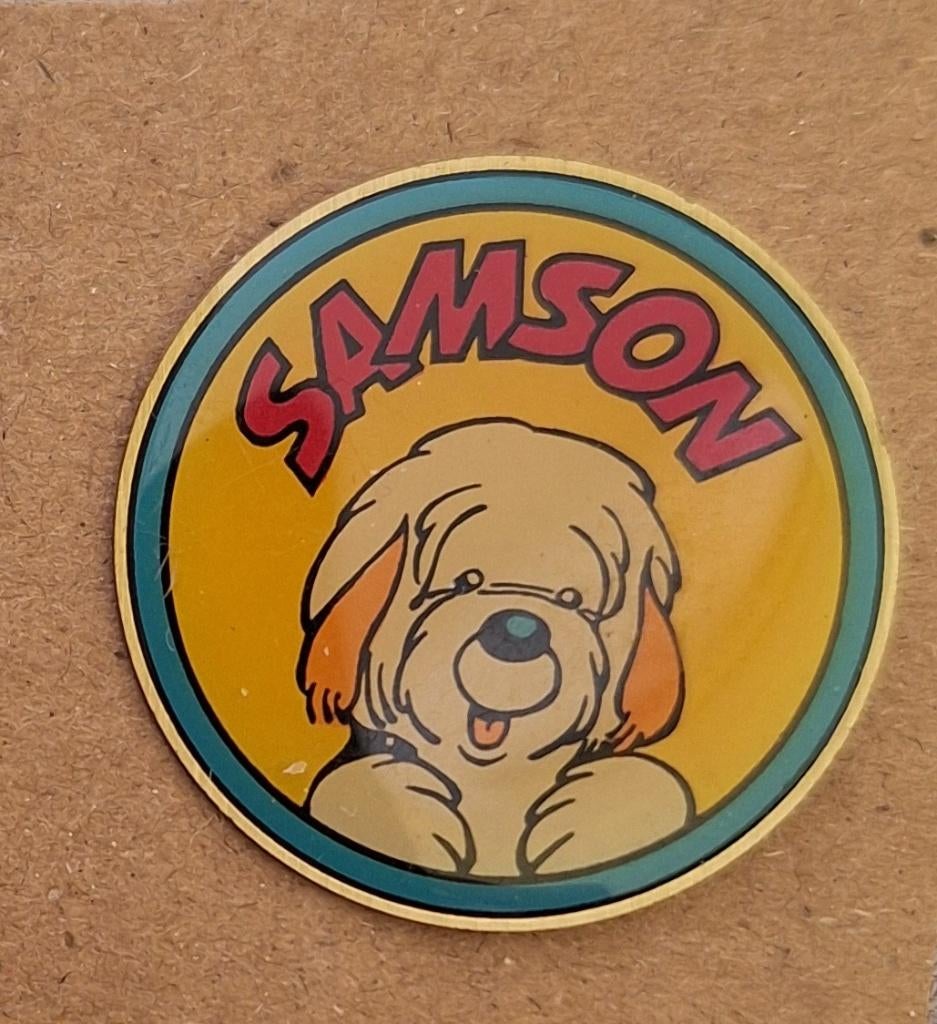 PIN Samson, Verzamelen, Ophalen of Verzenden, Zo goed als nieuw, Figuurtje, Speldje of Pin