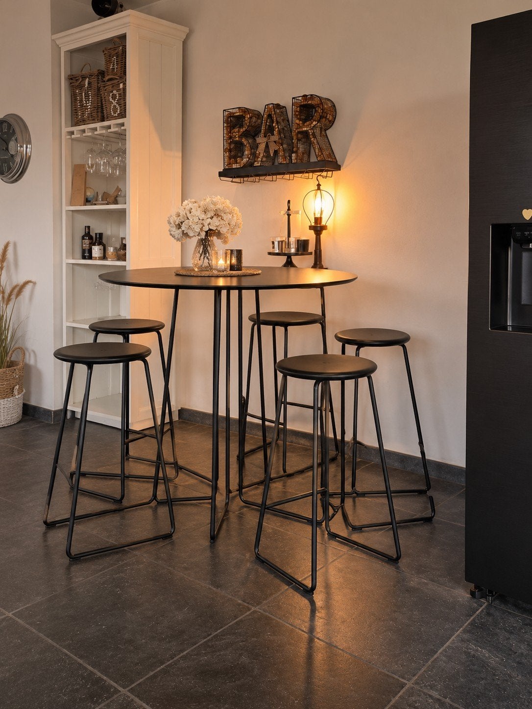 Extremis Tiki Large bartafel met 5 stoelen, Ophalen of Verzenden