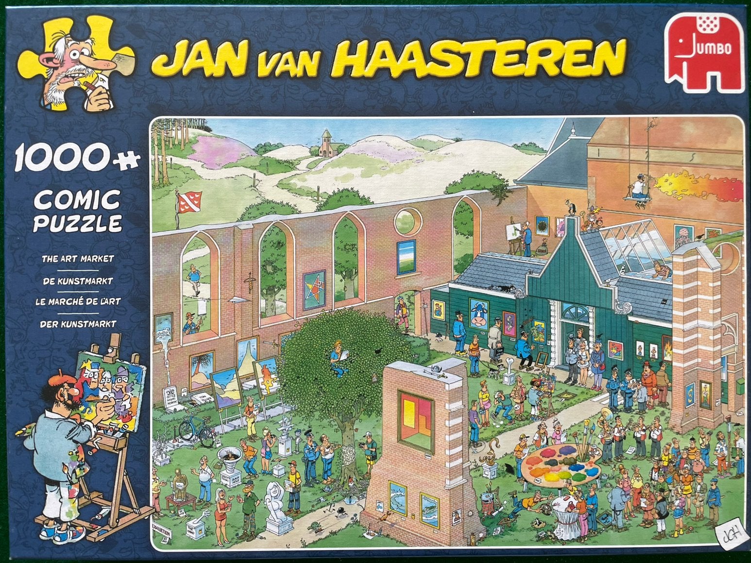 Jan van Haasteren 1000 stukjes - De Kunstmarkt, Hobby en Vrije tijd, Denksport en Puzzels, Ophalen of Verzenden, Zo goed als nieuw