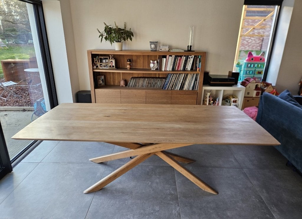Table à manger en bois ethnicraft, Ophalen, 100 tot 150 cm, Eikenhout, 200 cm of meer