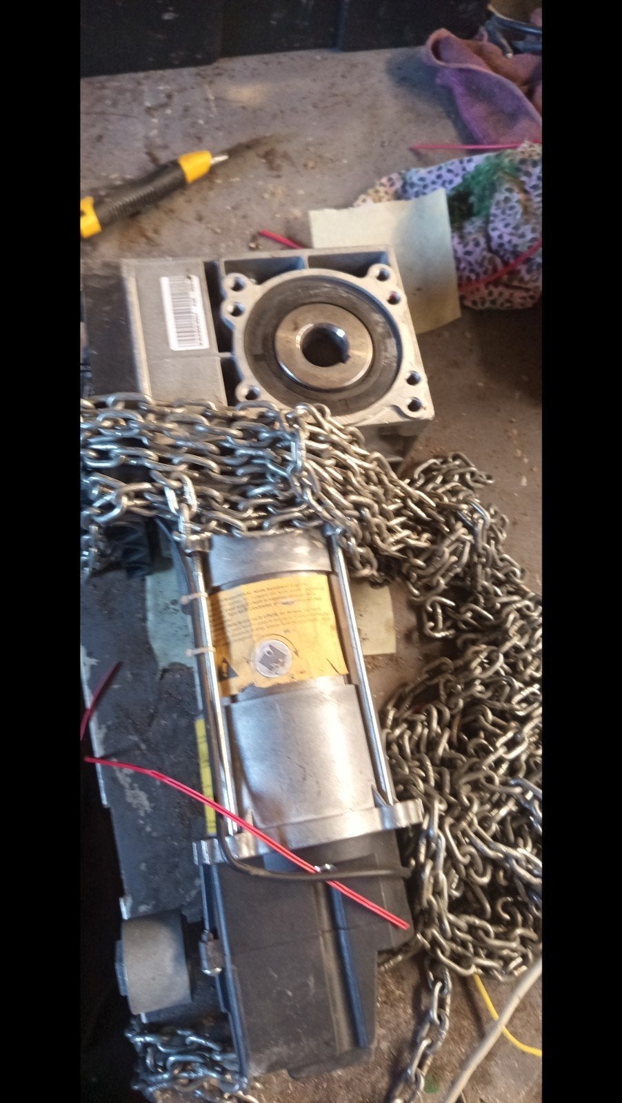 motor voor sectionaal poort, Ophalen