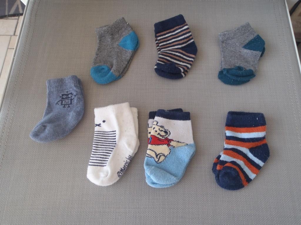 1 lot de 7 paires de chaussettes (naissance-1 mois), Enlèvement ou Envoi, Comme neuf, Garçon, Chaussettes