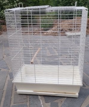 Propere vogelkooi, Ophalen of Verzenden, Zo goed als nieuw, Aluminium, Vogelkooi