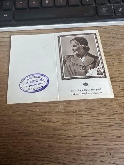 kalender 1953 prinses Jpséphine Charlotte, Info@oebzazua.br, Kaart, Foto of Prent, Ophalen of Verzenden, Zo goed als nieuw