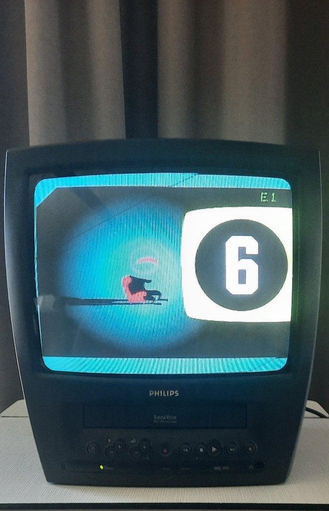 Portable Vintage Philips Color Tv, Enlèvement ou Envoi, Utilisé, Moins de 40 cm, Philips
