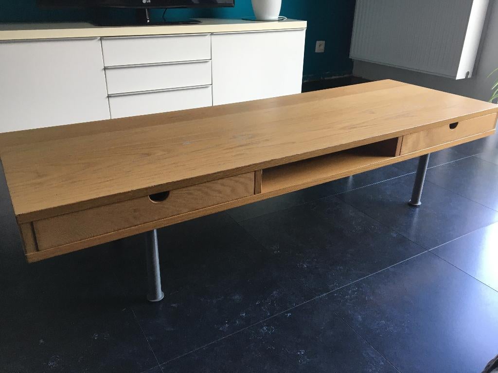 Salontafel hout en authentiek L141xH33xB47cm, Enlèvement, Comme neuf