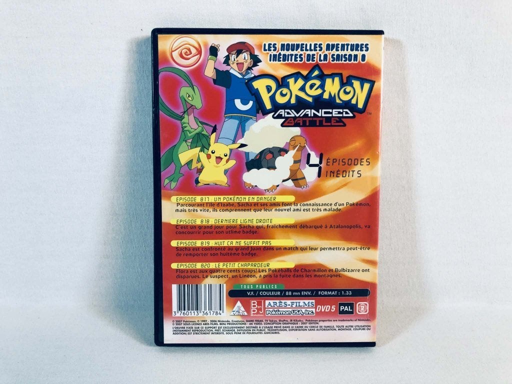 Pokémon : Advanced Battle - Saison 8 Vol. 5 DVD FR TBE, Anime (japonais), Dessin animé, Tous les âges, Français