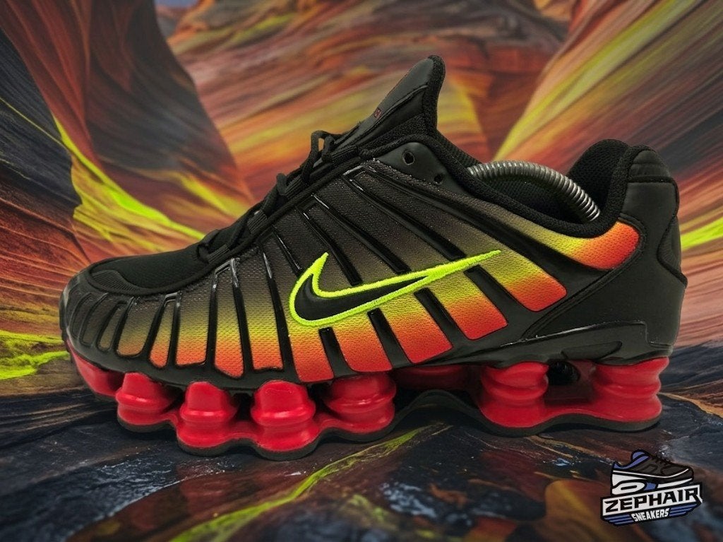 Nike Air Max Shox TL 'Volt/Fire Red' EU41 2024, Nike, Porté, Baskets, Noir