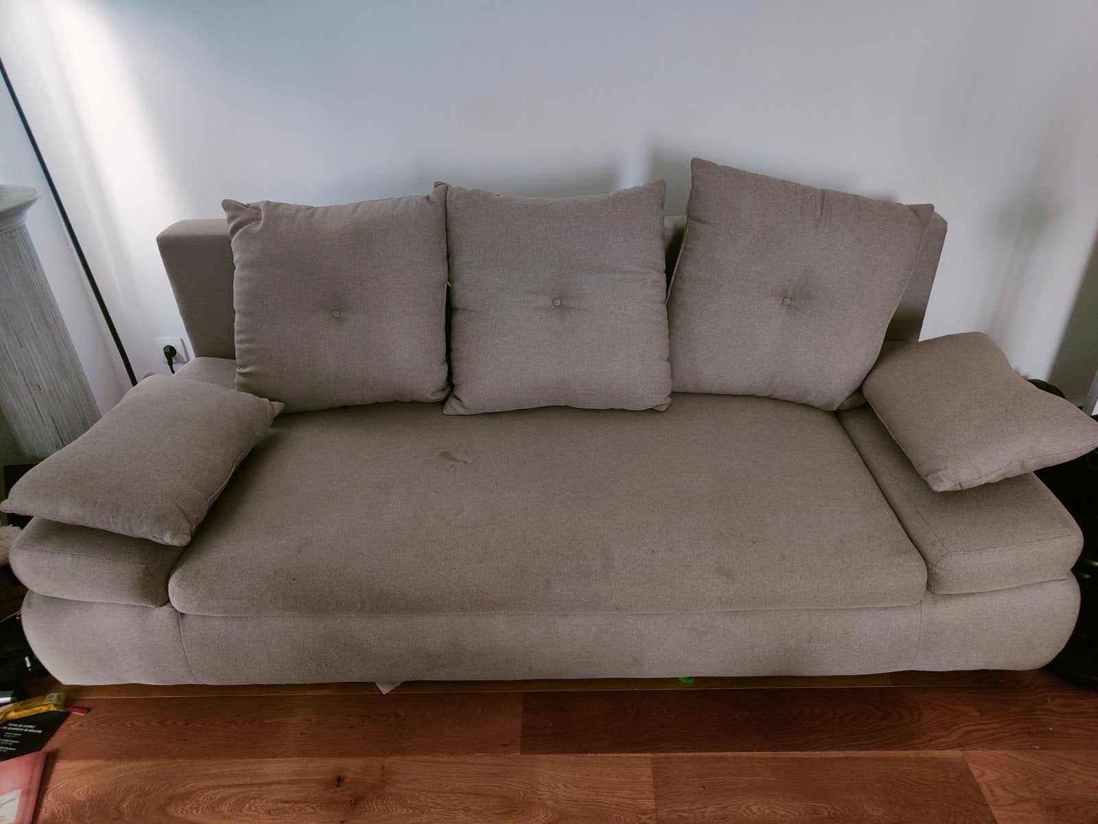 Canapé convertible, Maison & Meubles, Chambre à coucher | Canapés-lits, 100 cm, Gris, Enlèvement, Utilisé