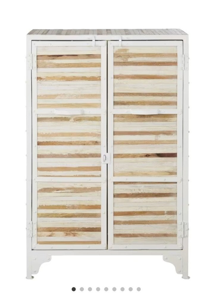Buffet en métal blanc de chez Maisons du Monde, Maison & Meubles, Armoires | Buffets, Métal, 25 à 50 cm, Comme neuf, Enlèvement