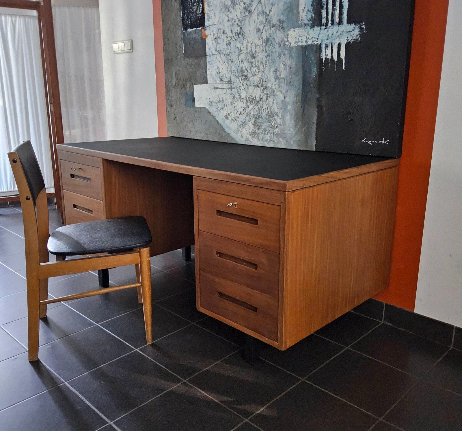 Vintage bureau Philips, Moderne, Enlèvement, Comme neuf, Noir