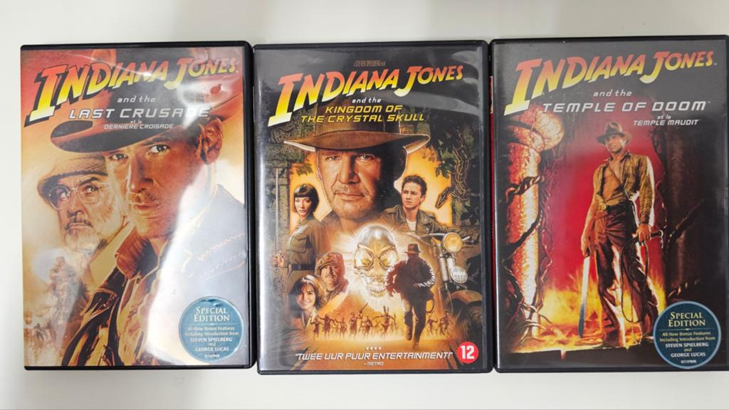 3 dvd's van de topfilms INDIANA JONES ...., Cd's en Dvd's, Ophalen of Verzenden