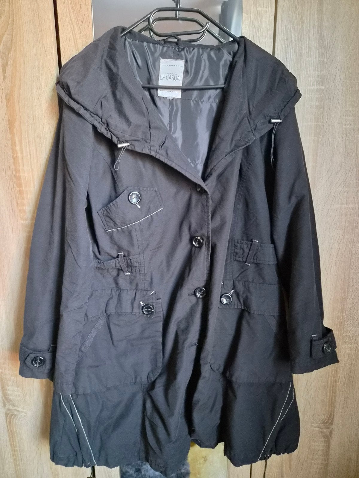 Veste longue noire, Enlèvement, Comme neuf, Veste ou Manteau